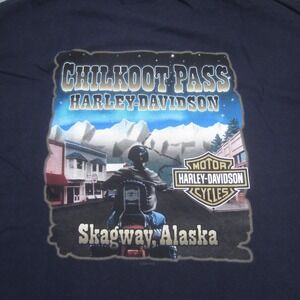 Harley-Davidson T-Shirt Mens XL Alaska Chilkoot Pass Skagway‎ Graphic 2008 USA
